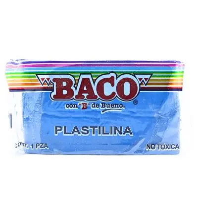 PLASTILINA 180GR AZUL OBSCURO BACO 56