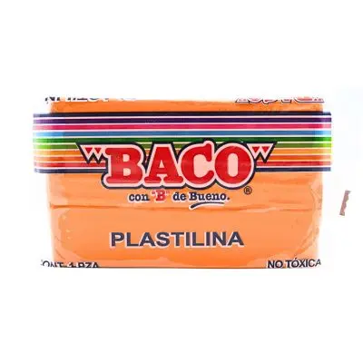 PLASTILINA 180GR NARANJA BACO 52