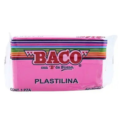 PLASTILINA 180GR ROSA MEXICANO BACO 75