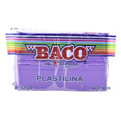 PLASTILINA 180GR VIOLETA BACO 63