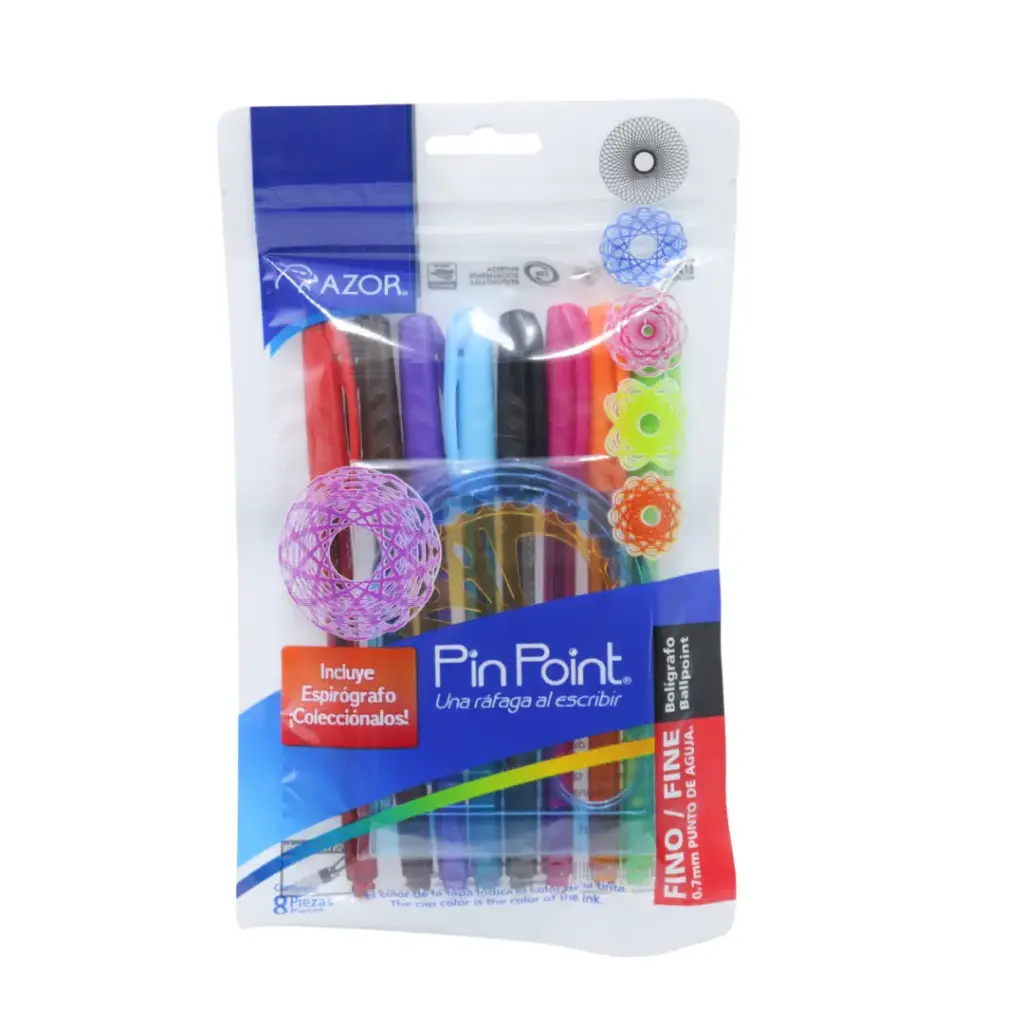 [7501428729083] PLUMA AZOR FINO C8 SURTIDO PIN POINT