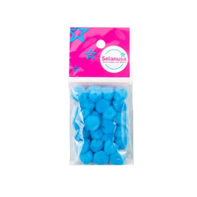 POMPON 13MM AZUL BB/CIELO 751 C25