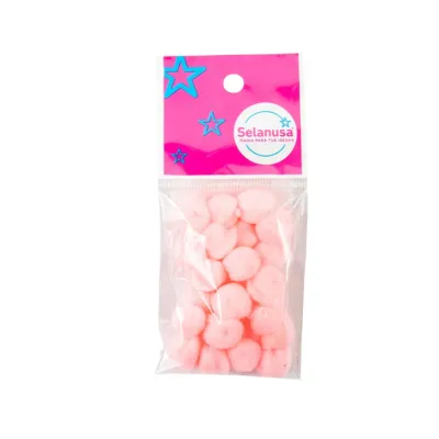 POMPON 13MM ROSA PALIDO 10 C25
