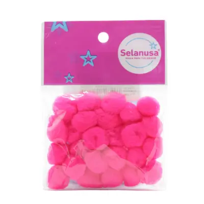 POMPON 18MM ROSA MEX 03 C25PZ