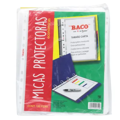 PROTECTOR HOJA CARTA C100 BACO