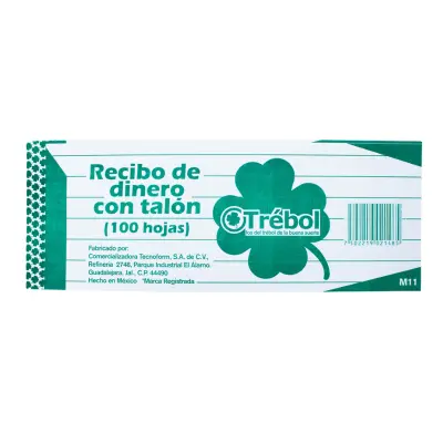 RECIBO DINERO TREBOL M11