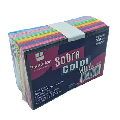 SOBRE MINI 9.3X6.0 COLOR PADI