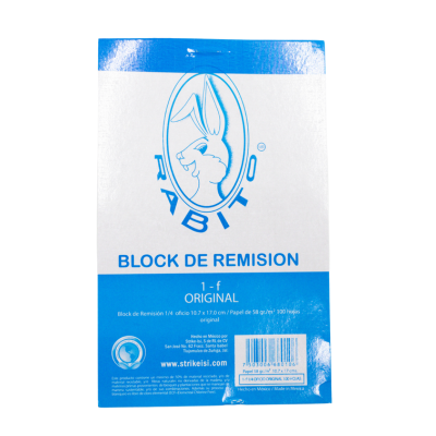 BLOCK REMISION 1/4 OFICIO ORIGINAL 100H STRIKE ISI/RABITO 1053