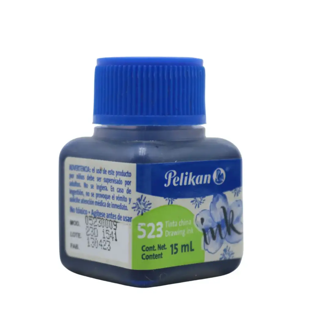 [7501015204832] TINTA CHINA AZUL 15ML PELIKAN 523