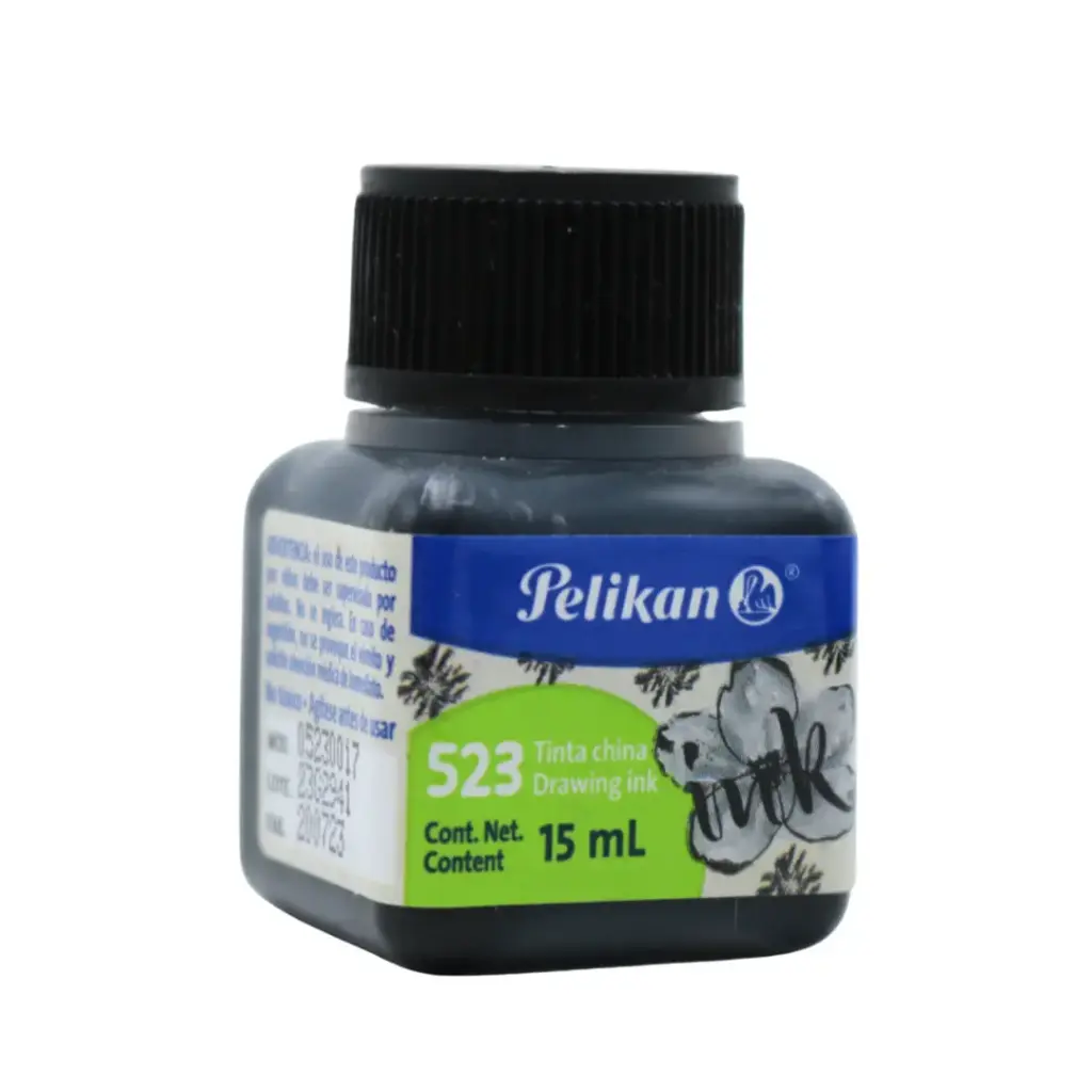 TINTA CHINA NEGRO 15ML PELIKAN 523