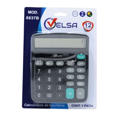 CALCULADORA ESCRITORIO 12 DIG. VELSA 8837B