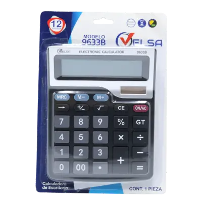 [9633B] CALCULADORA DE ESCRITORIO 12 DIG. VELSA 9633B