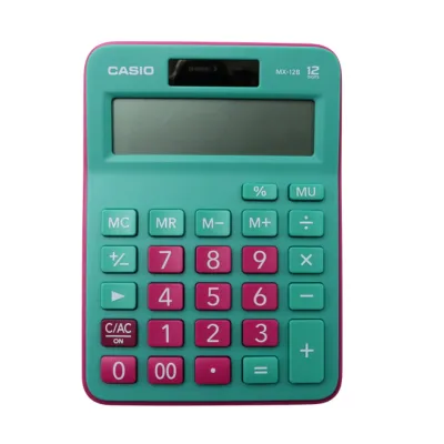 [4549526615375] CALCULADORA ESCRITORIO CASIO MX-12B-GNRD VERDE