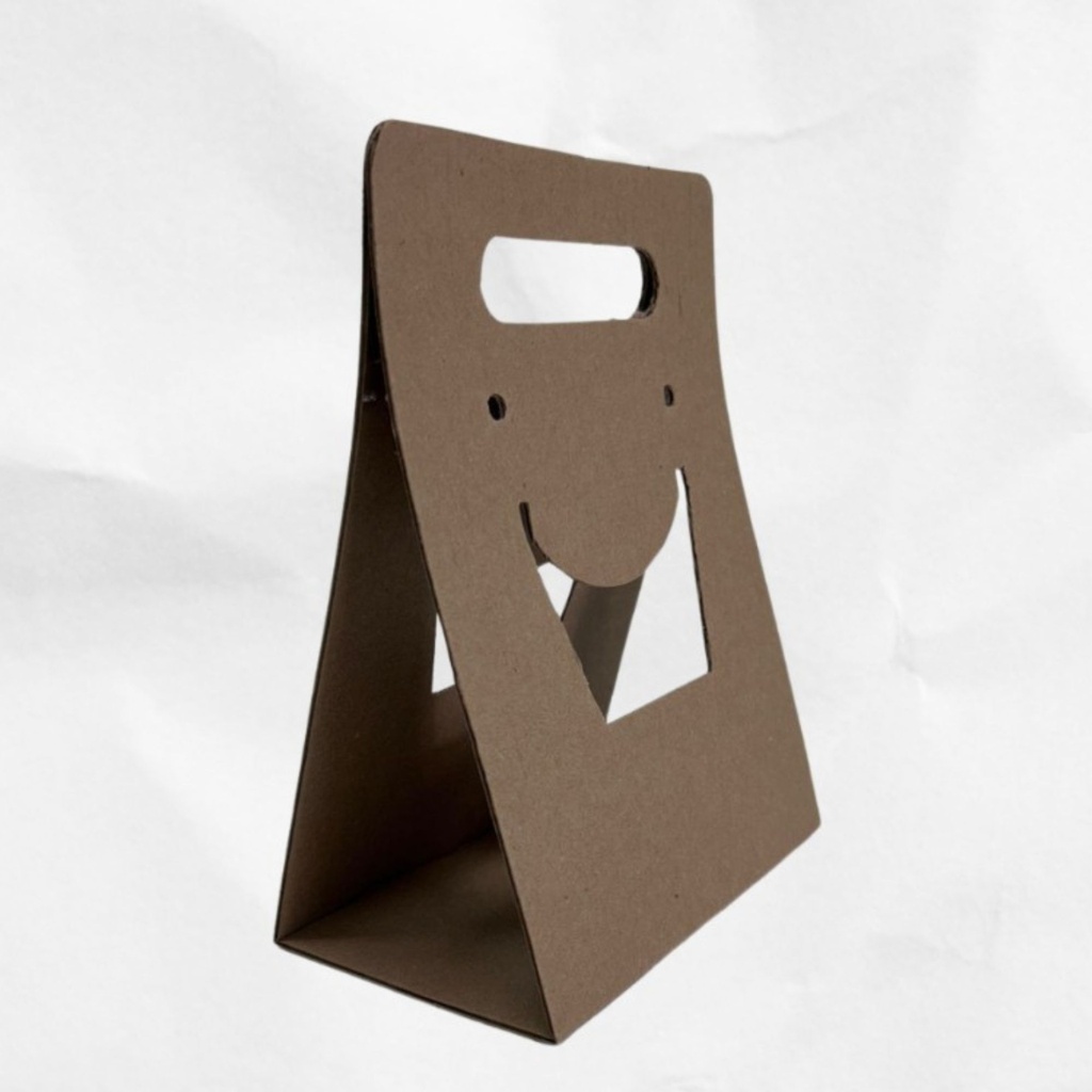 [EDR009] CAJA CARTON BOLSA PORTA TAZA KRAFT BOX