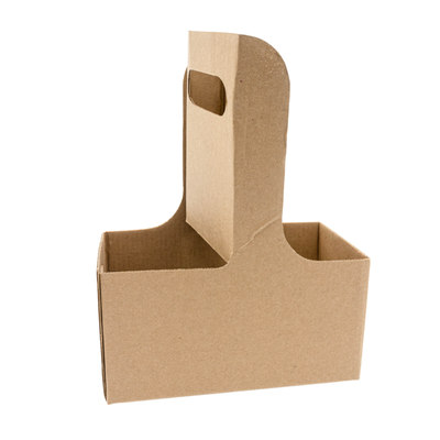 [EDR005] CAJA CARTON PORTAVASO DOBLE 18X15X8 KRAFT BOX