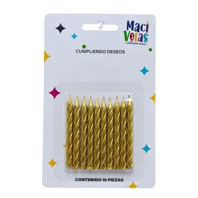 VELA MACI ESPIRAL C10 ORO LWPQ48
