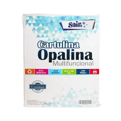[7506348410028] OPALINA BLANCA CARTA GRUESA 220GR SAIRA