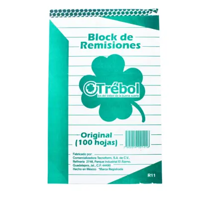 [7502219021416] BLOCK REMISION ESQUELA TREBOL/TECNO R11