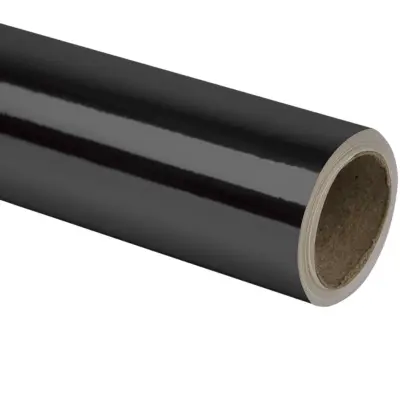 PAPEL REGALO METALICO LISO NEGRO NAVIPLASTIC
