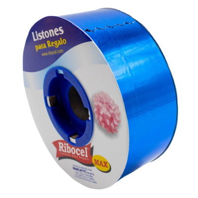 [7501012181235] LISTON RIBOCEL 9 METALICO AZUL REY 50M 06