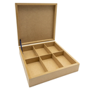 CAJA C/TAPA Y DIVISION 24X24X6 MADERA
