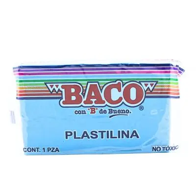 PLASTILINA 180GR AZUL CLARO BACO 57