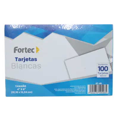 [7502278545465] FICHA 4X6 BLANCO C100 FORTEC BT46