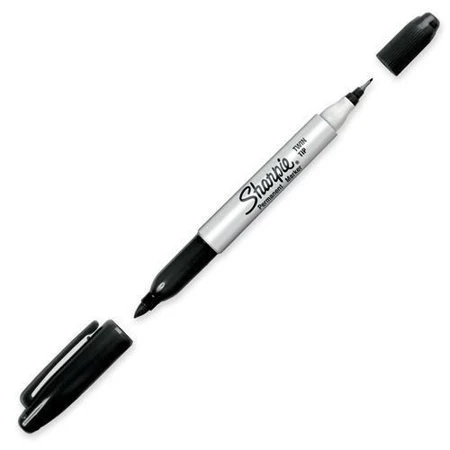 MARCADOR PERMANENTE FINO DUO NEGRO SHARPIE