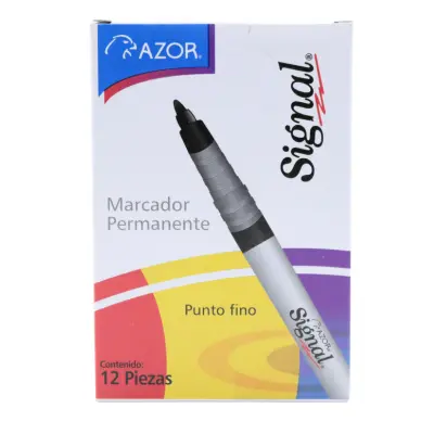 MARCADOR PERMANENTE FINO NEGRO SIGNAL