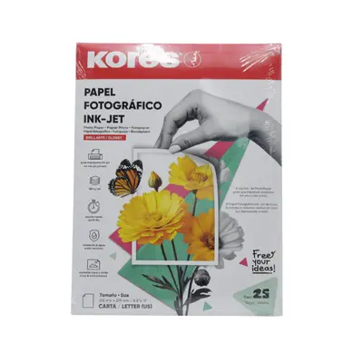 PAPEL FOTOGRAFICO GLOSSY 25PZ KORES
