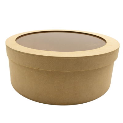 CAJA REGALO REDONDA MICA 27X10 MADERA