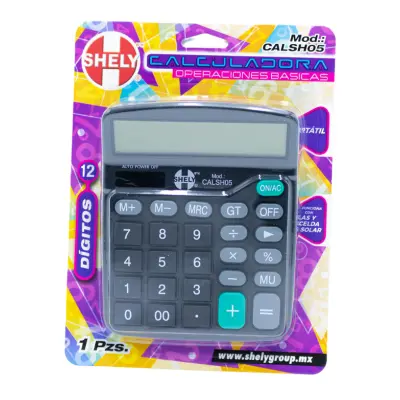[07502276787522] CALCULADORA ESCRITORIO 12 DIG SHELY CALSH05