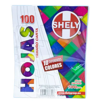 [7502276787348] HOJA MULTICOLOR C100 SHELY HC100
