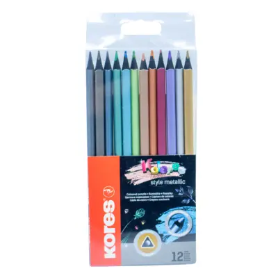 COLORES TRIANGULARES C12 METALICOS KORES 93316