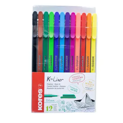 [9023800281128] ROTULADOR PUNTA FINA C12 COLORES .4MM KORES 28112