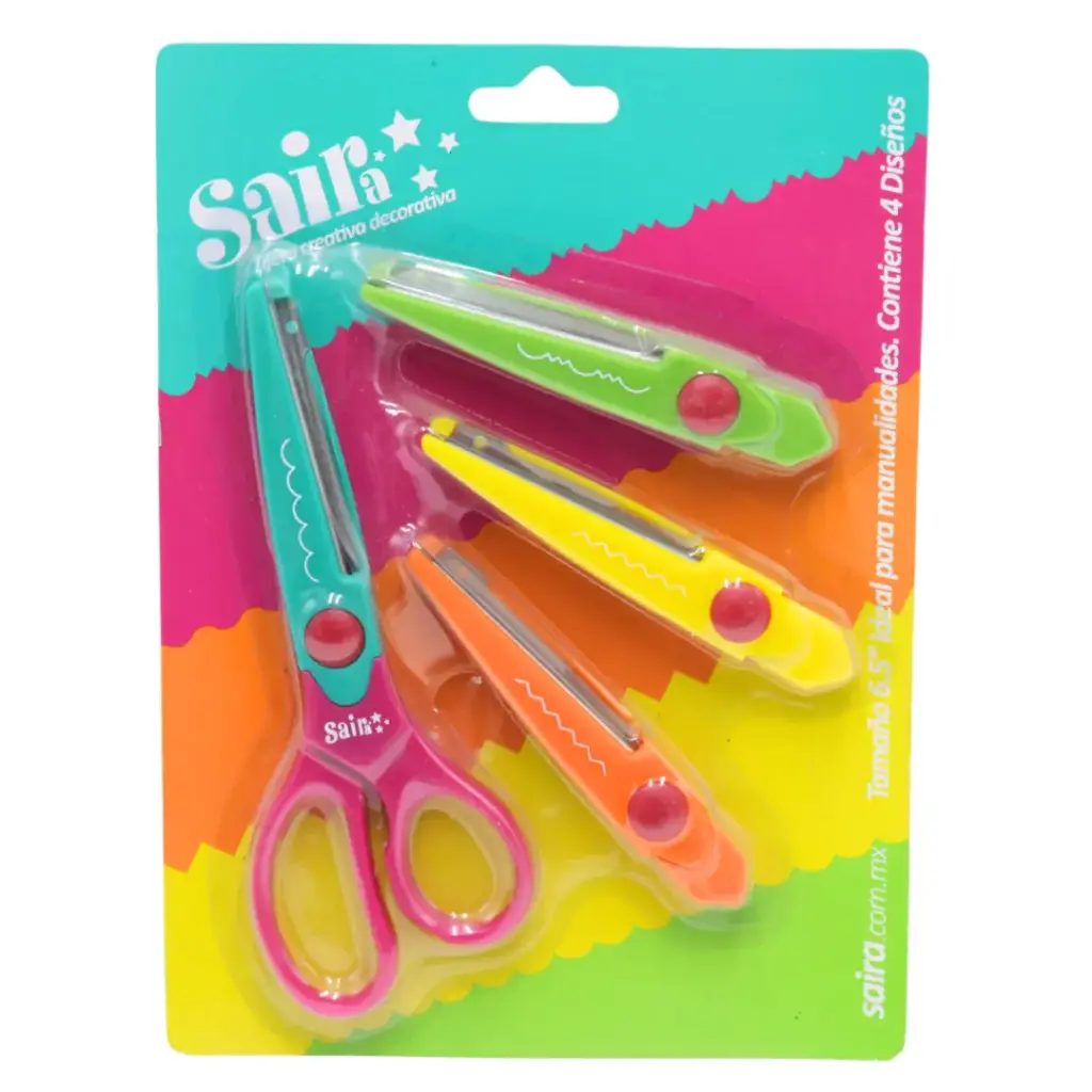 TIJERA ESCOLAR CREATIVA SAIRA TJ-015