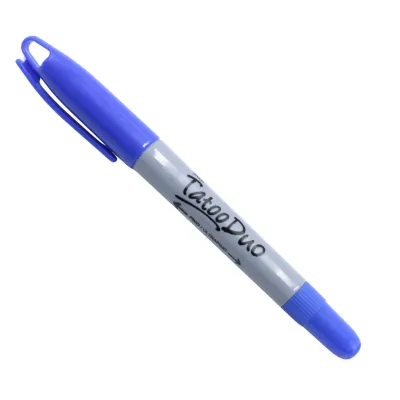MARCADOR PERMANENTE FINO DUO AZUL CLARO BACO TATOO