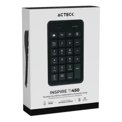 [7506215934176] TECLADO NUMERICO INALAMBRICO ACTECK INSPIRE TI450