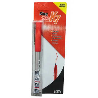 BLISTER PLUMA IKW FINO 0.7MM ROJO ROLLER K7 908