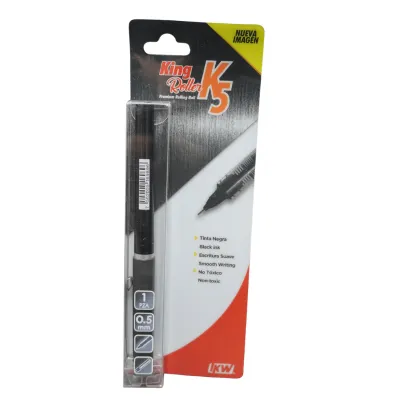 BLISTER PLUMA IKW FINO 0.5MM NEGRO ROLLER K5 909