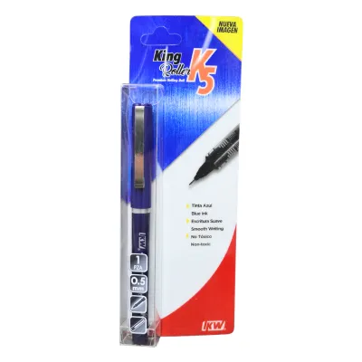 BLISTER PLUMA IKW FINO 0.5MM AZUL ROLLER K5 910