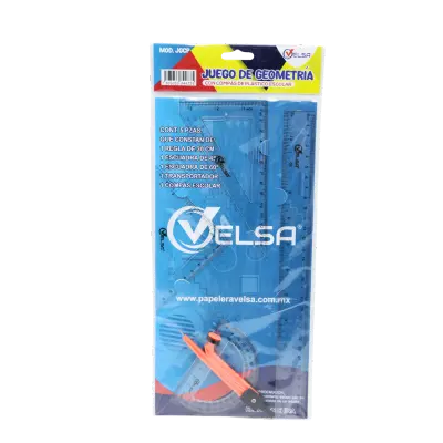 [7503053844735] JUEGO GEOMETRICO COMPAS PLASTICO VELSA JFCP