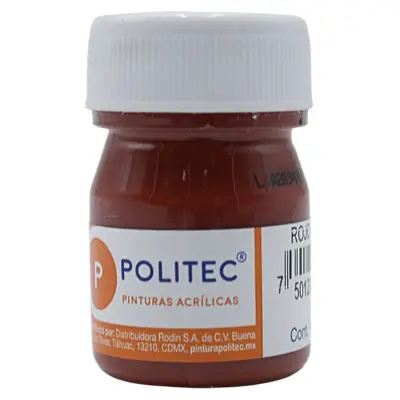 [7501230030513] PINTURA ACRILICA POLITEC 20ML (ROJO OXIDO 305)