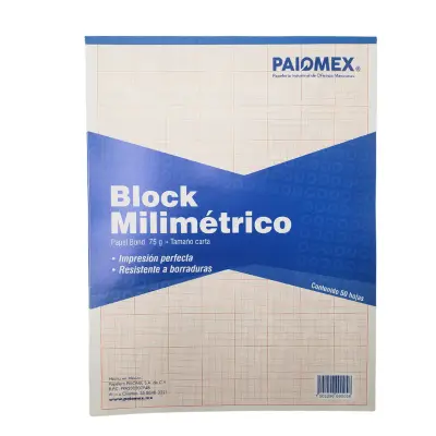 [7502290000058] BLOCK MILIMETRICO 50H CARTA PAIOMX