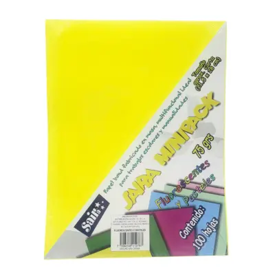 HOJA MULTICOLOR C100 SAIRA FLUO/PASTEL