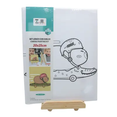 CABALLETE MADERA CON LIENZO ALIAMEX