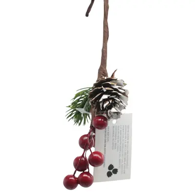 [7777113002001] PICK NAVIDAD CHICO PIÑA MANZANA 17CM  R113002