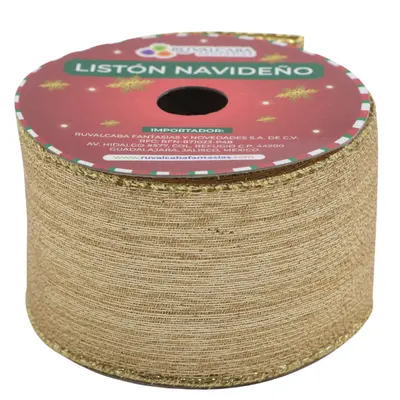 [7777102315013] LISTON BRILLANTE ORO 6.3CMX10Y R102315-1