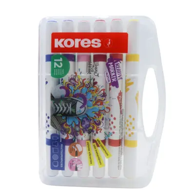 KORES MARCADOR ACRILICO DUO CASE 12PZS 