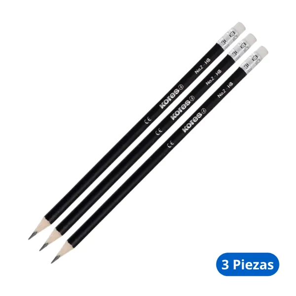 MKIT LAPIZ KORES 2HB NEGRO C3
